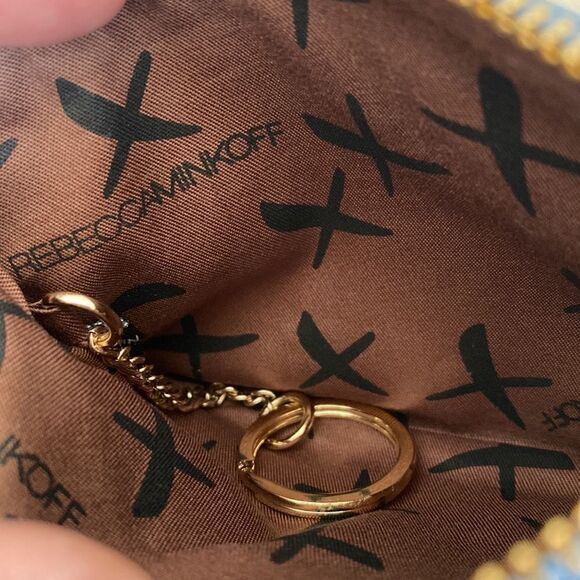 Rebecca Minkoff Cory Leather Zippered Key Chain Pouch Wallet - Picture 9 of 11